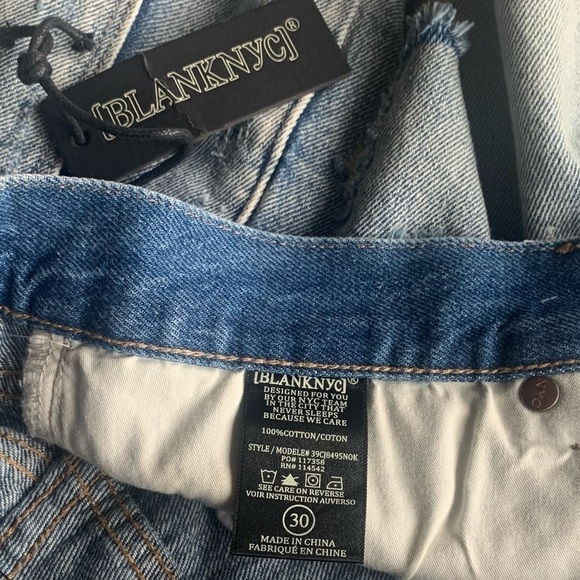 Blank NYC Hollyweird High-Rise Distressed Jean Shorts - Picture 11 of 12